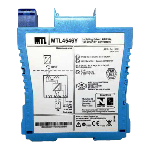 MTL4546Y New MTL 1ch 4-20mA Smart Isolating Driver
